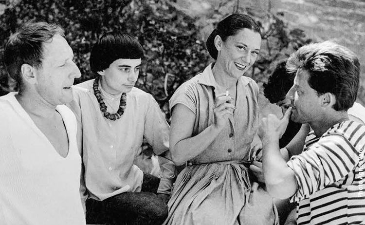 George Wilson, Agnès Varda, Maria Casarès, Gérard Philipe, 1954