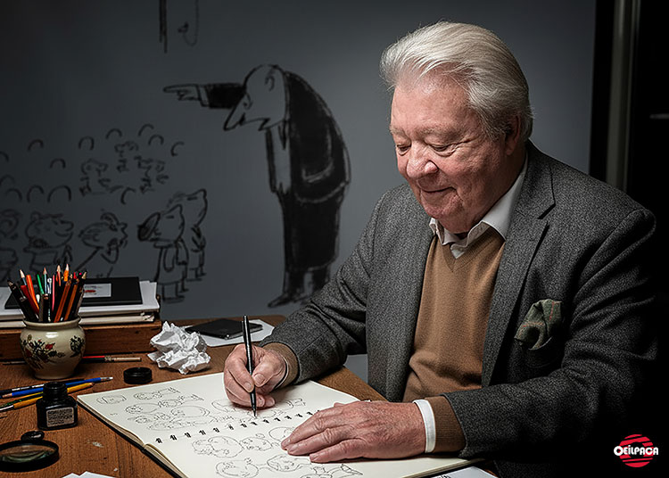 Sempé dessinateur français reconnu pour ses dessins humoristiques